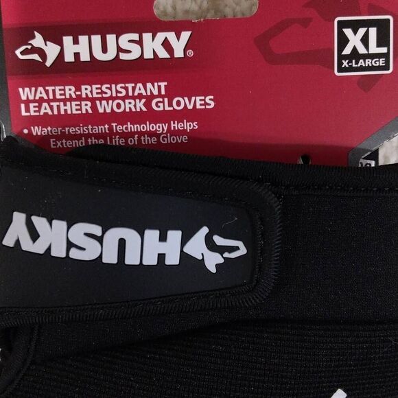 Husky Water Resistant Leather Work Gloves NWT XL - Picture 1 of 7